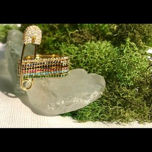 Frankie CZ Pin Rainbow Ring